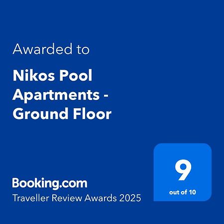Nikos Pool Apartments - Ground Floor Sidárion Extérieur photo